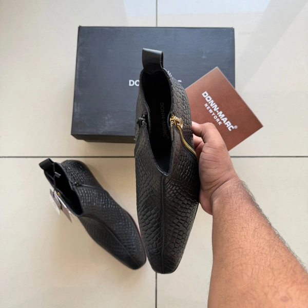 LEATHER CROCO CHELSEA - UK 10