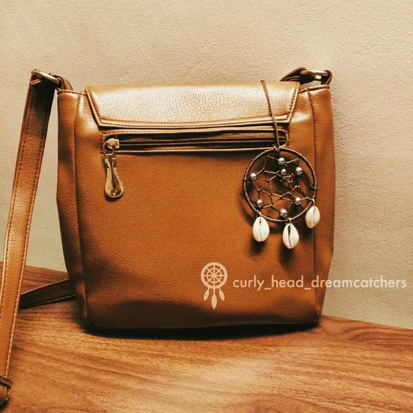 Dreamcatcher Bag charms - Brown, Brown, Silver