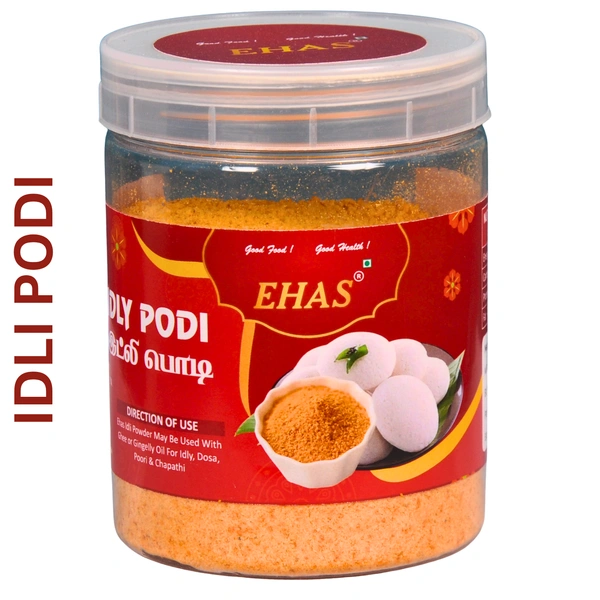 EHAS Idli Podi - 250g | Traditional Spice Blend | Gluten-Free | Rich in Protein & Fiber | 250g | Perfect for Idli, Dosa, Chapathi & More!