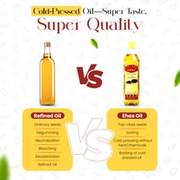 EHAS Cold-Pressed Sesame Oil - 100% Pure, Unrefined & Chemical-Free | Rich in Antioxidants & MUFA/PUFA | Ideal for Cooking, Skin & Hair Care | Boosts Immunity & Bone Health | - 1000ML