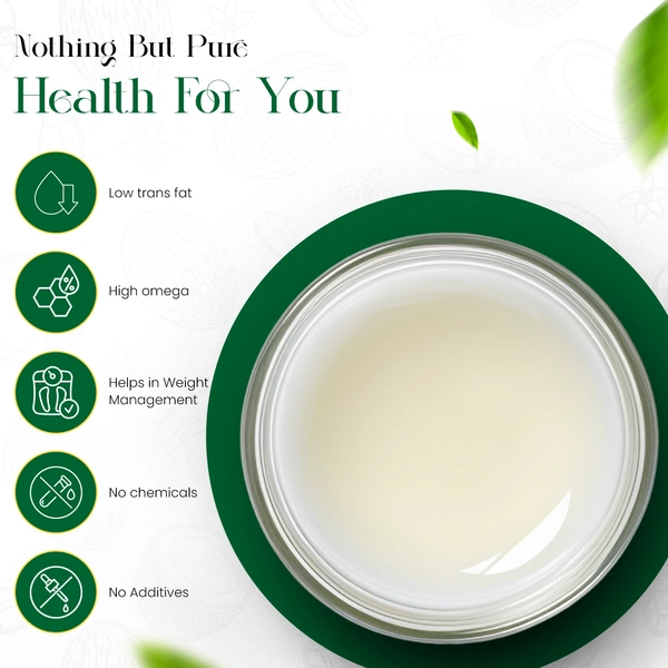 EHAS Premium Cold-Pressed Coconut Oil - 100% Pure, Natural, Unrefined | Rich in Taste & Nutrition | Ideal for Cooking, Hair Care, Skin & Oral Hygiene | No Chemicals, No Additives - 1000ML