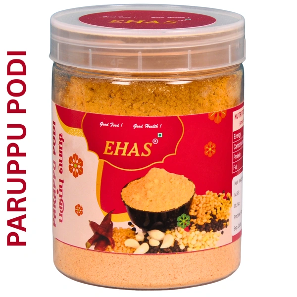 EHAS Paruppu Podi - 250g | Traditional South Indian Lentil Powder | Gluten-Free, No Preservatives | Rich in Protein & Fiber | Perfect with Rice, Ghee, or Gingelly Oil |