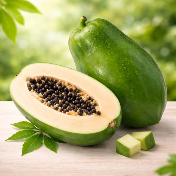 Green Papaya 1Pc (1Kg-1.3Kg) |البابايا الخضراء - 1Kg-1.3Kg, Pc