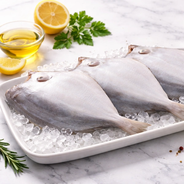 Silver Pomfret|الزبيدي - Whole Cleaned, 5000g-600g