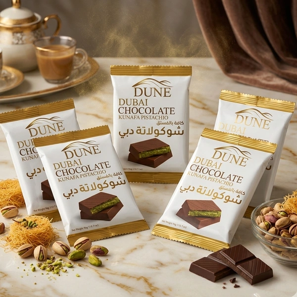 Dubai Chocolate Kunafa Pistachio | شوكولاتة دبي كنافة بالفستق
