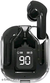 GWALBROS ULTRA PODS, AIRPODS with 40 Hours Playback and transparent Display_2 Bluetooth Gaming Headset (BLACK, In the Ear) - Black