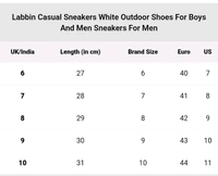 Labbin
Casual Sneakers White Outdoor Shoes For Boys And Men Sneakers For Men - White, 9