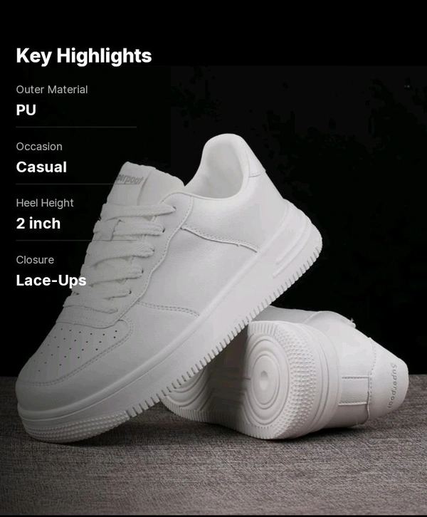 Labbin
Casual Sneakers White Outdoor Shoes For Boys And Men Sneakers For Men - White, 7