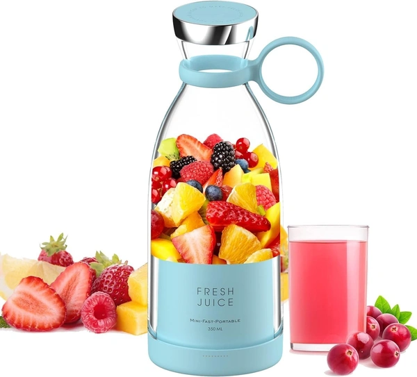 USB Rechargeable Mini Juicer Blender | Portable Electric Juicer Bottle for Juices, Shakes, and Smoothies | Personal Size 420ML Blender with Stainless Steel Blades (Multicolor)