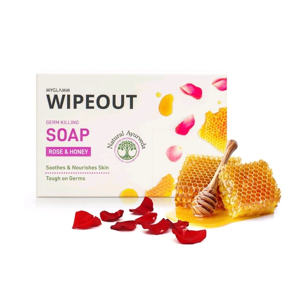 MYGLAMM WIPEOUT MyGlamm Wipeout Germ Killing Soap-Rose & Honey-75gm