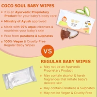 FREE HOME 🏡 DELIVERY 🚚 Coco Soul Moisturising Baby Wipes Nourished with Cold Press Virgin Coconut Oil | Aloe Vera | Mineral Oil & Silicone Free | From the Makers of Parachute Advansed (72 Wipes)