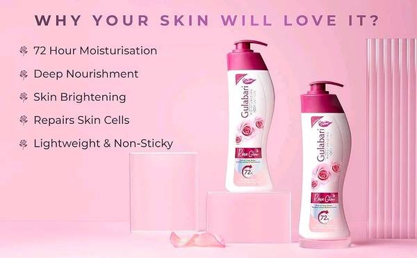 50% OFF π΄ G RAMA Free Home π‘ Delivery π Dabur Gulabari Moisturizing Body Lotion - 200ml For Dry & Dull Skin, Made with 100% Organic Rose Oil, Dermatologically Tested and Paraben Free