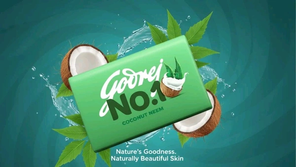 G RAMA Free Home 🏡 Delivery 🚚 Godrej No. 1 Bathing Soap Coconut & Neem – Grade 1 Soap & Long-lasting Fragrance, Combo Pack of 4 (100g each)