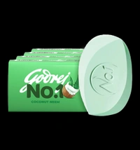 G RAMA Free Home 🏡 Delivery 🚚 Godrej No. 1 Bathing Soap Coconut & Neem – Grade 1 Soap & Long-lasting Fragrance, Combo Pack of 4 (100g each)