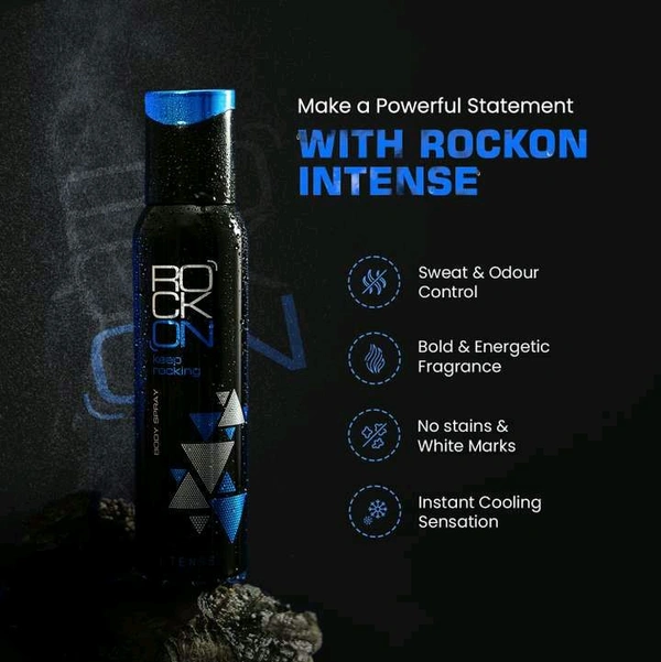 Body Spray - For Men & Women ROCK ON Intense Deodrant | Unisex Body Spray | Long-Lasting Deo for Men & Women Body Spray - For Men & Women (150 ml)