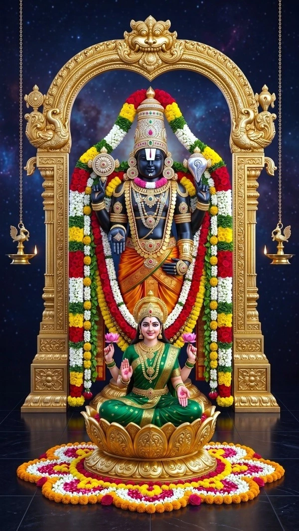 Lakshmi Venkateshwara Acrylic Photo - 8x12 inches