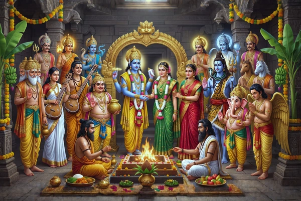 Lord Srinivasa and Padmavati Kalyanam Acrylic Photo