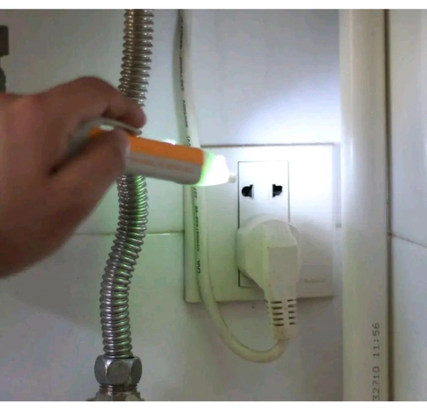 AC voltage Line Tester With Buzer And Led Torch Light Digital Voltage Tester - Web Orange, Free