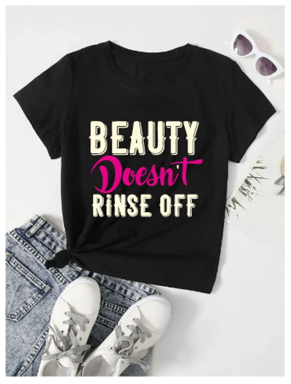 “Beauty Doesn’t Rinse Off” TShirt - L, Black