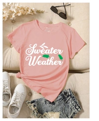 "Sweater Weather" TShirt Design - L, Black