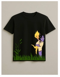 Couple Time" Graphic Tee - L, Black