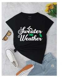 "Sweater Weather" TShirt Design - L, Black