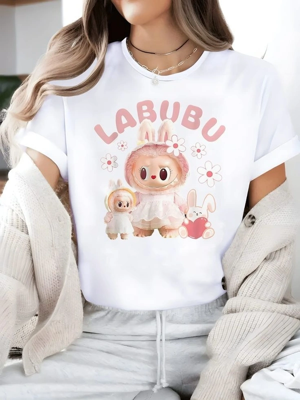 Labubu white free style t-shirt - S, White