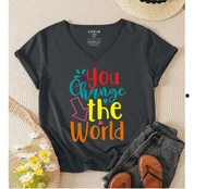 "You Change the World" Tshirt  - L, Pink