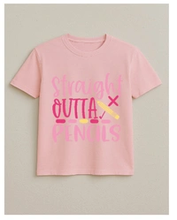 Straight Outta Pencils Tshirt - M, Pink