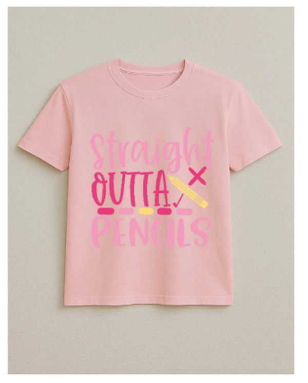 Straight Outta Pencils Tshirt - M, Pink