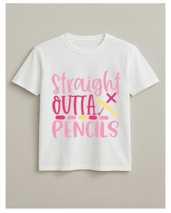 Straight Outta Pencils Tshirt - M, Pink