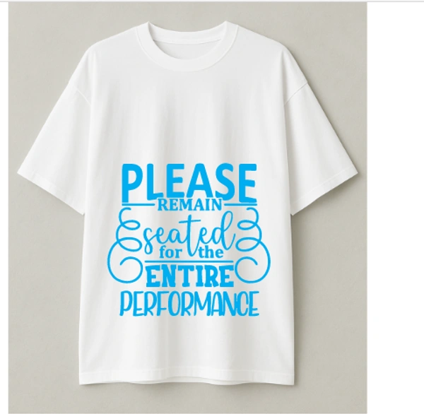 "Please Remain Seated" Tshirt - S, White