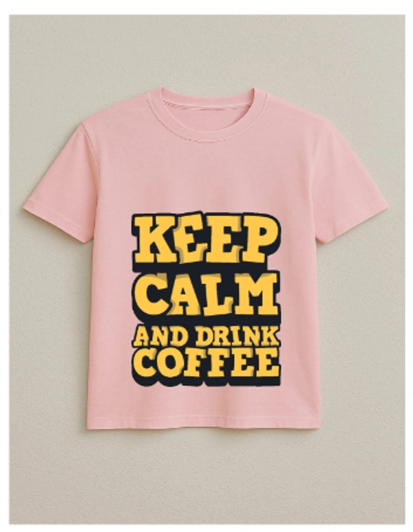 Keep Calm and Drink Coffee - M, Pink