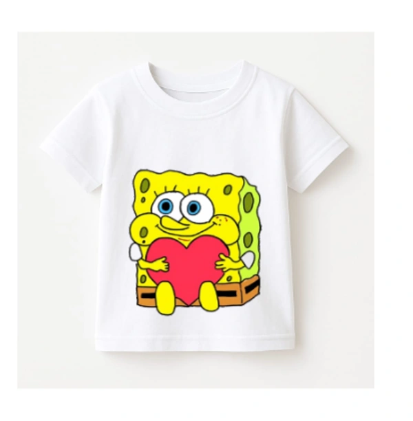 Sponge Bob Love Kids Tshirt - M, Pink