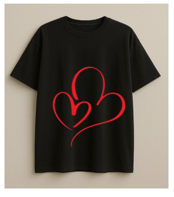 Twin Hearts Tshirt - M, Pink