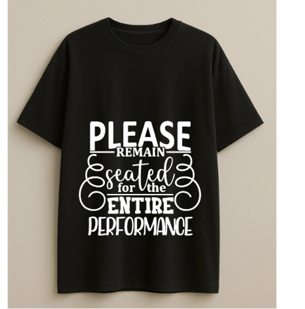 "Please Remain Seated" Tshirt - S, White