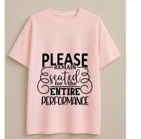 "Please Remain Seated" Tshirt - S, White