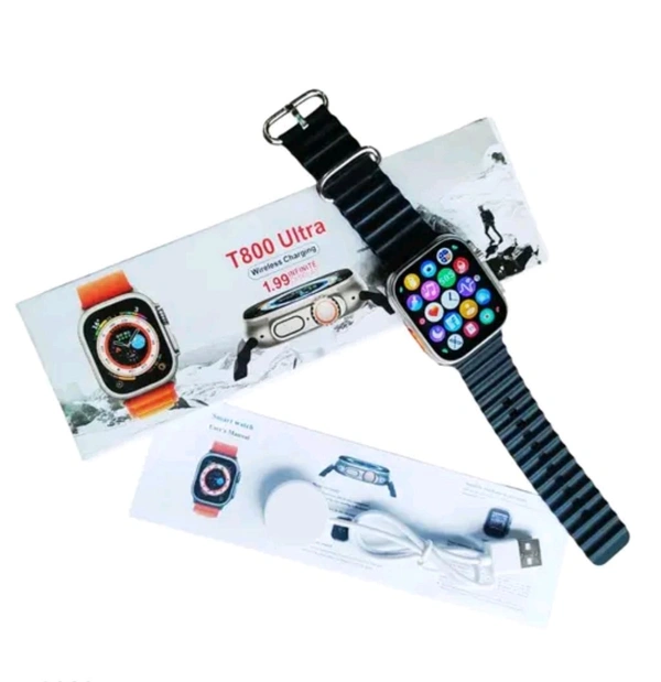 T-800 T800 Pro Smart watch Beautiful Strap Bluetooth Calling Function Smartwatch - 49mm