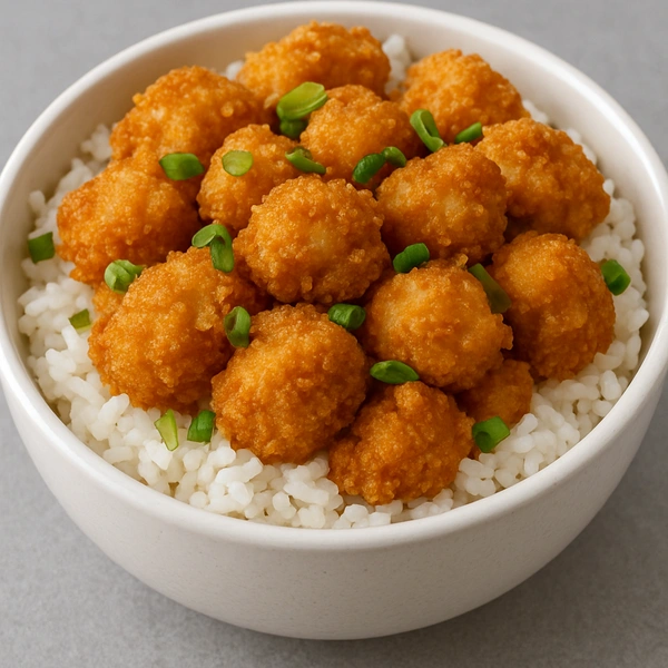 Chicken Popcorn Rice Bowl