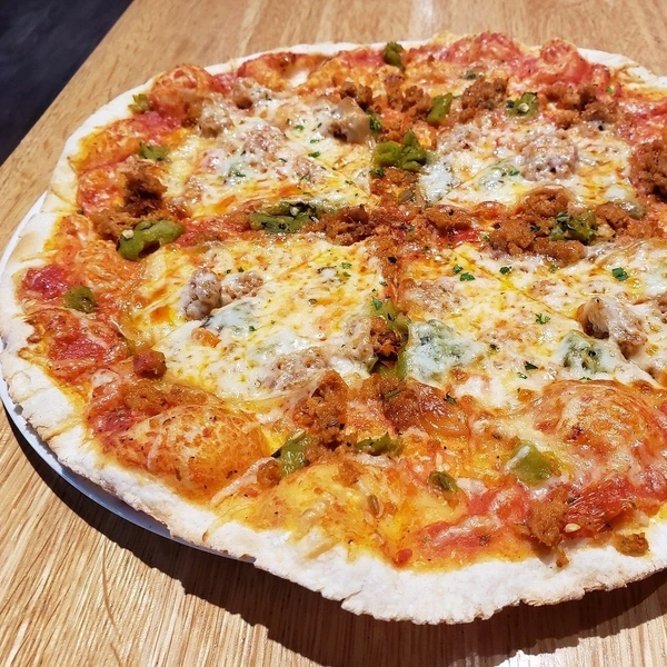 Spiced Chicken Sausage Pizza
