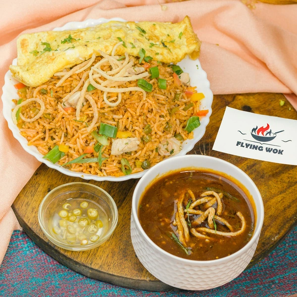 Triple Schezwan Rice Chicken