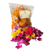 Aadi - Small Mala + Mix Flower - Quarterly, 1 mala + 50 grams loose flowers