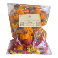 Aadi - Small Mala + Mix Flower - Quarterly, 1 mala + 50 grams loose flowers