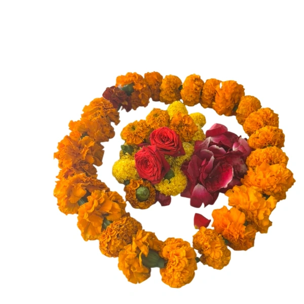 Aadi - Small Mala + Mix Flower - Quarterly, 1 mala + 50 grams loose flowers