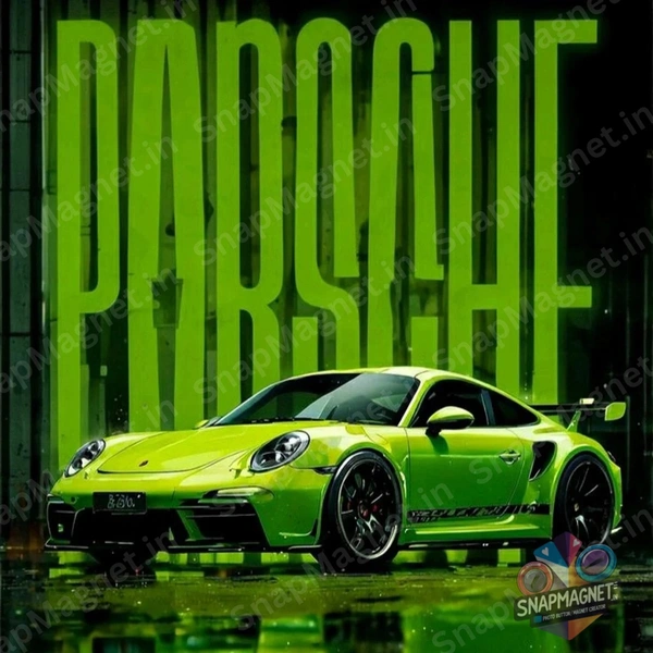 Porsche Green -Car Fridge Magnet - CFM-001