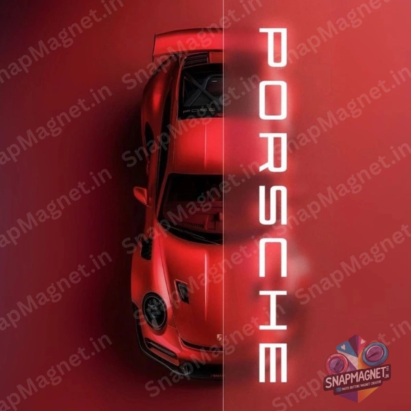 Porsche 911 Red-Car Fridge Magnet - CFM-003