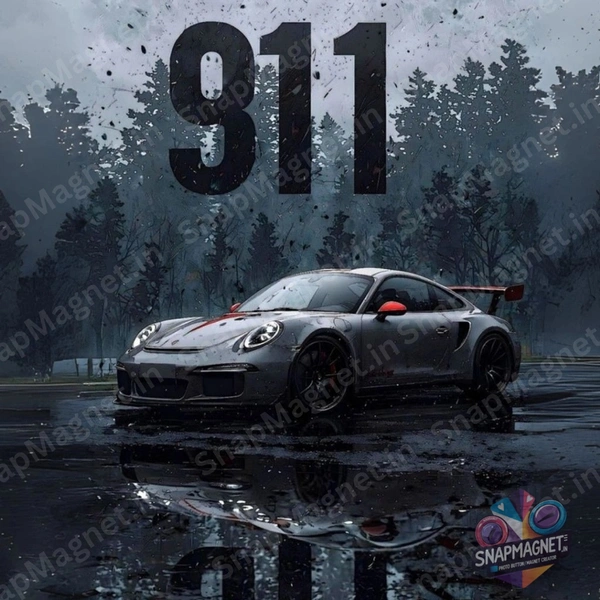 Porsche  -Car Fridge Magnet - CFM-007