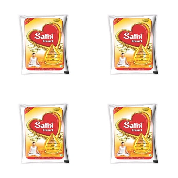 Sathi Heart Sathi Oil Pouch ( 4×1 ) / 1×4L