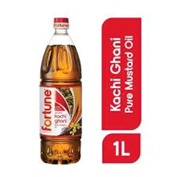Fortune Kachi Ghani Pure Mustard Oil__1Ltr Bottle 