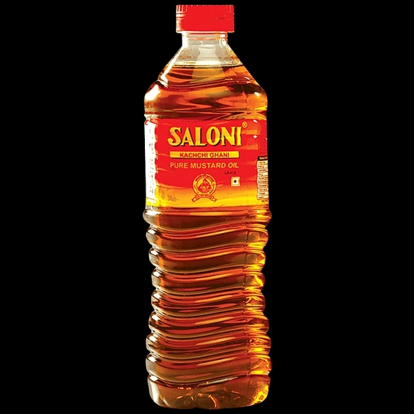 SALONI Kachchi Ghani Mustard Oil__1 Ltr Bottle 